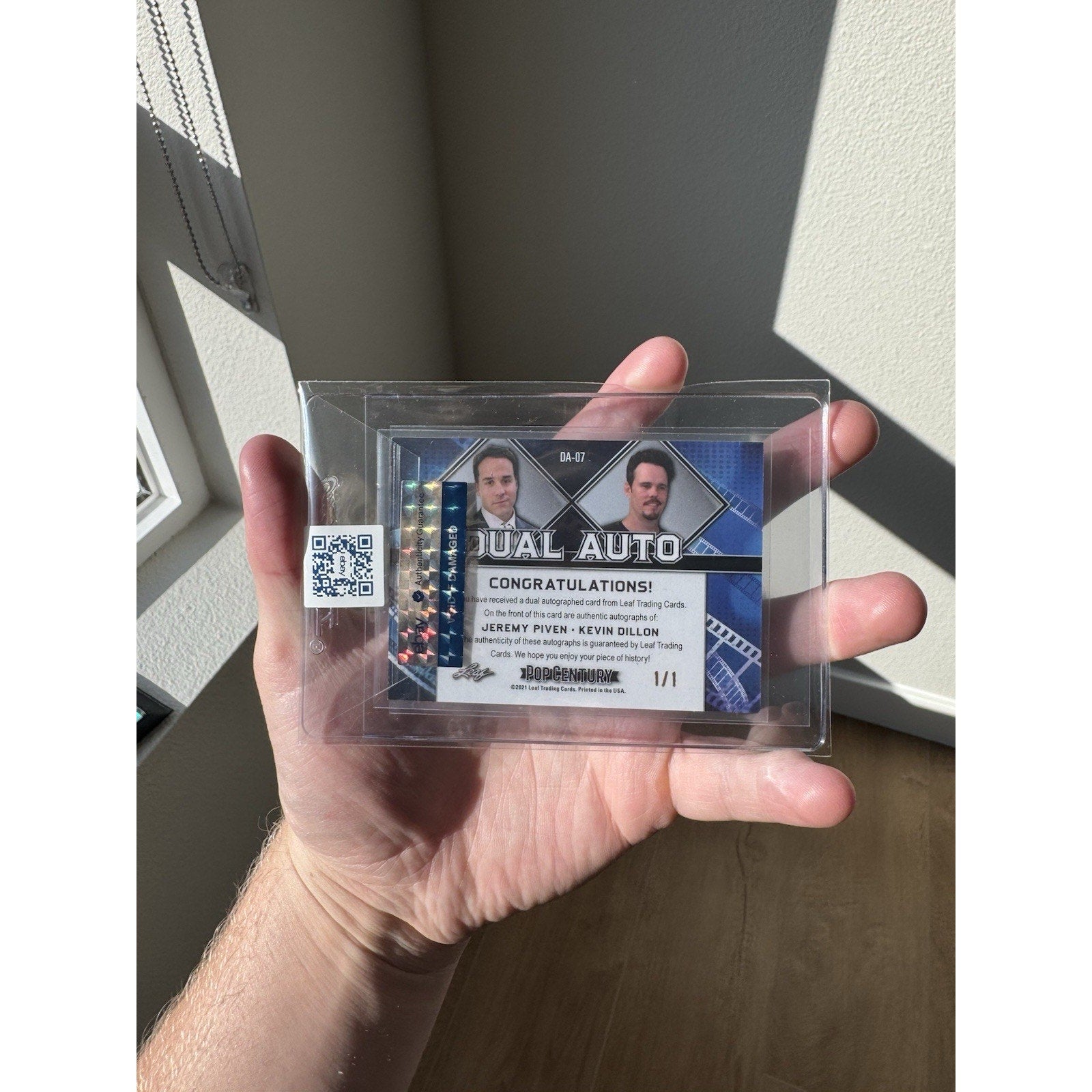 Leaf Pop Century 2021 Gold 1/1 Dual Autograph Jeremy Piven And Kevin Dillon