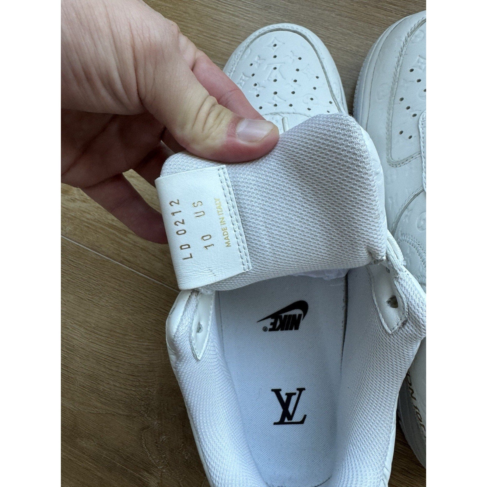 Nike Louis Vuitton x Air Force 1 Low Triple White - Size 10US