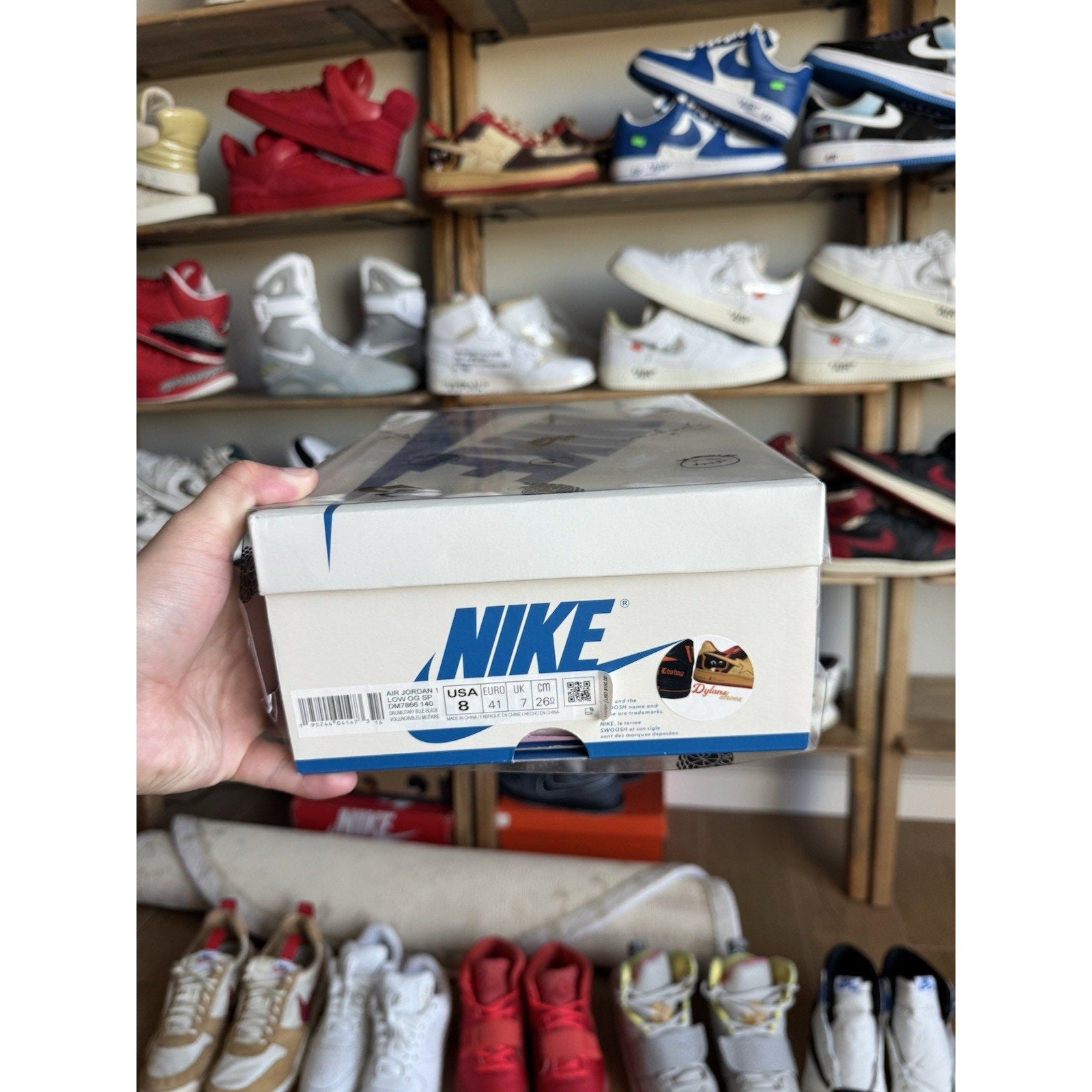 Jordan 1 Retro x Fragment Design x Travis Scott Low Blue - Size 8
