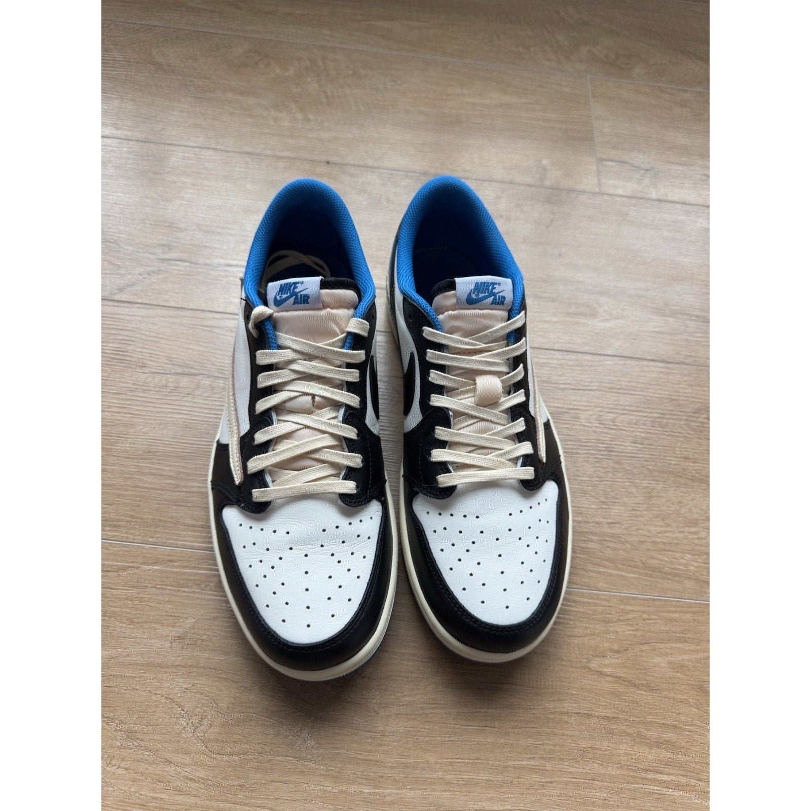 Jordan 1 Retro x Fragment Design x Travis Scott Low Blue - Size 10.5