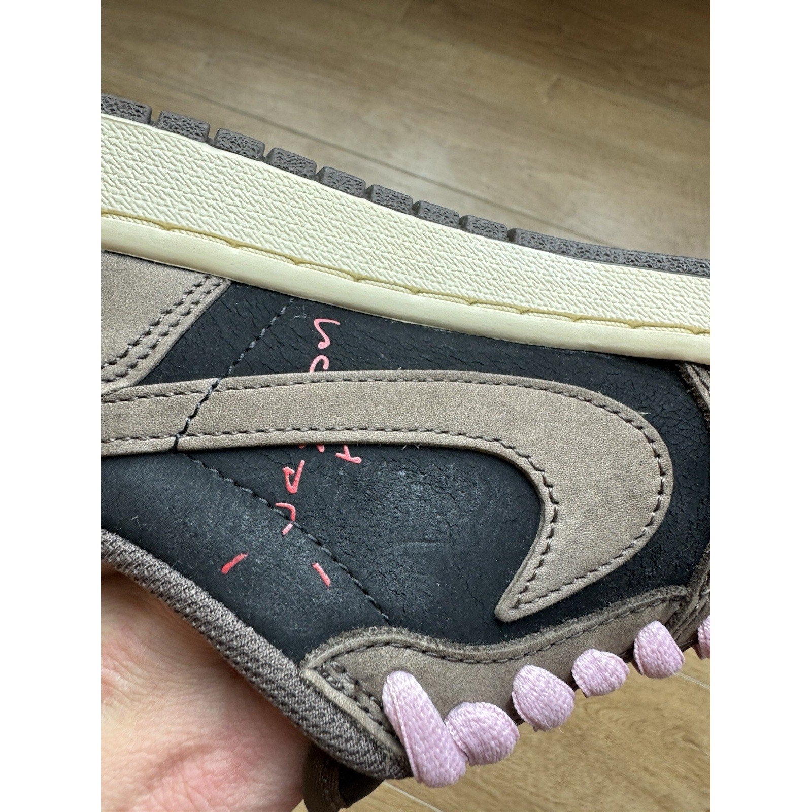 Travis Scott x Air Jordan 1 Retro OG SP Low Velvet Brown - Size 8