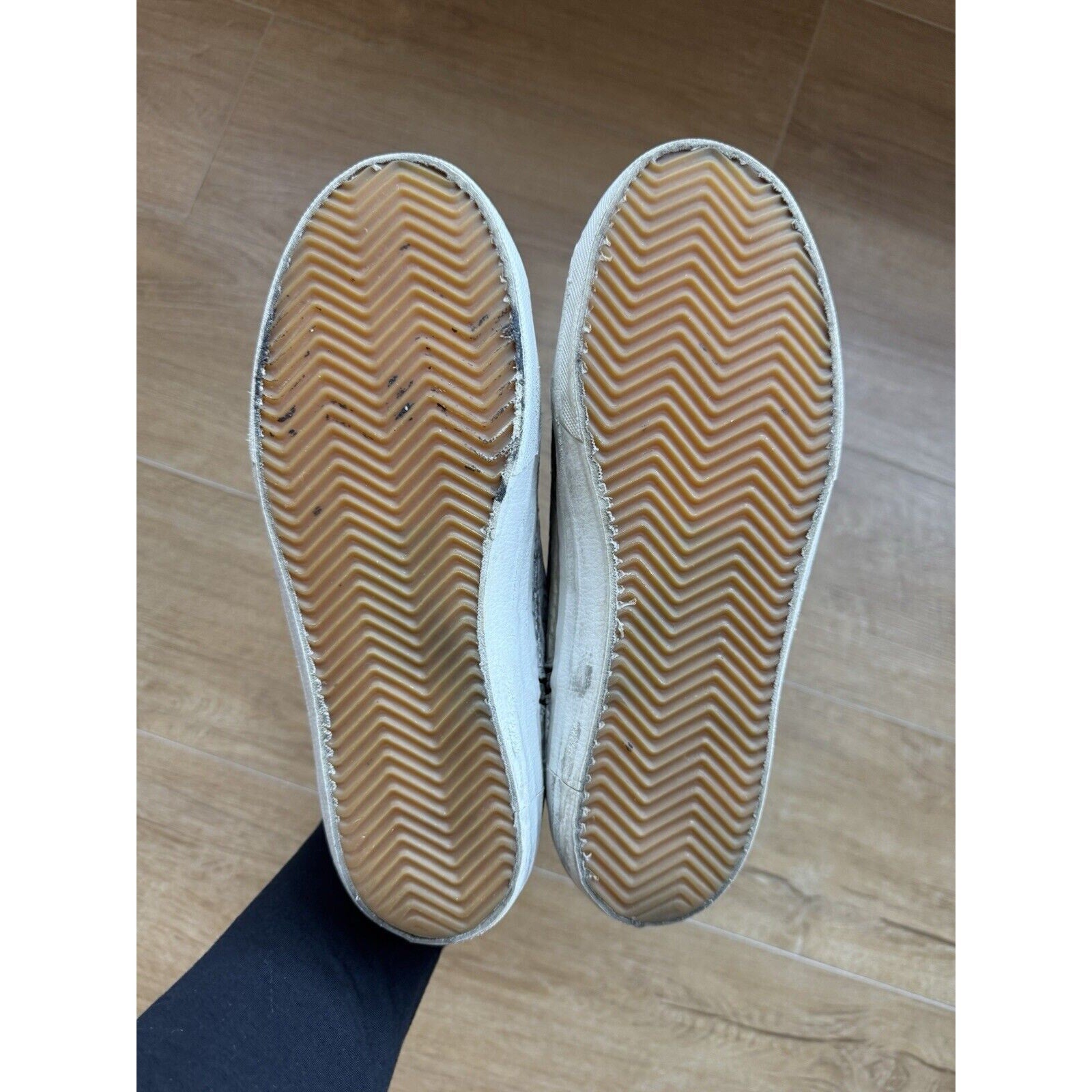 Golden Goose Zipper Hi-Top Crocodile Print Velvet Glitter Logo Size 41