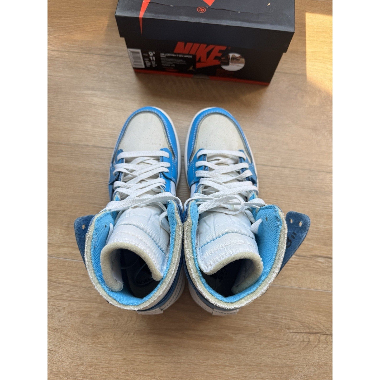Jordan 1 Retro OG x Off-White High UNC - Size 9.5