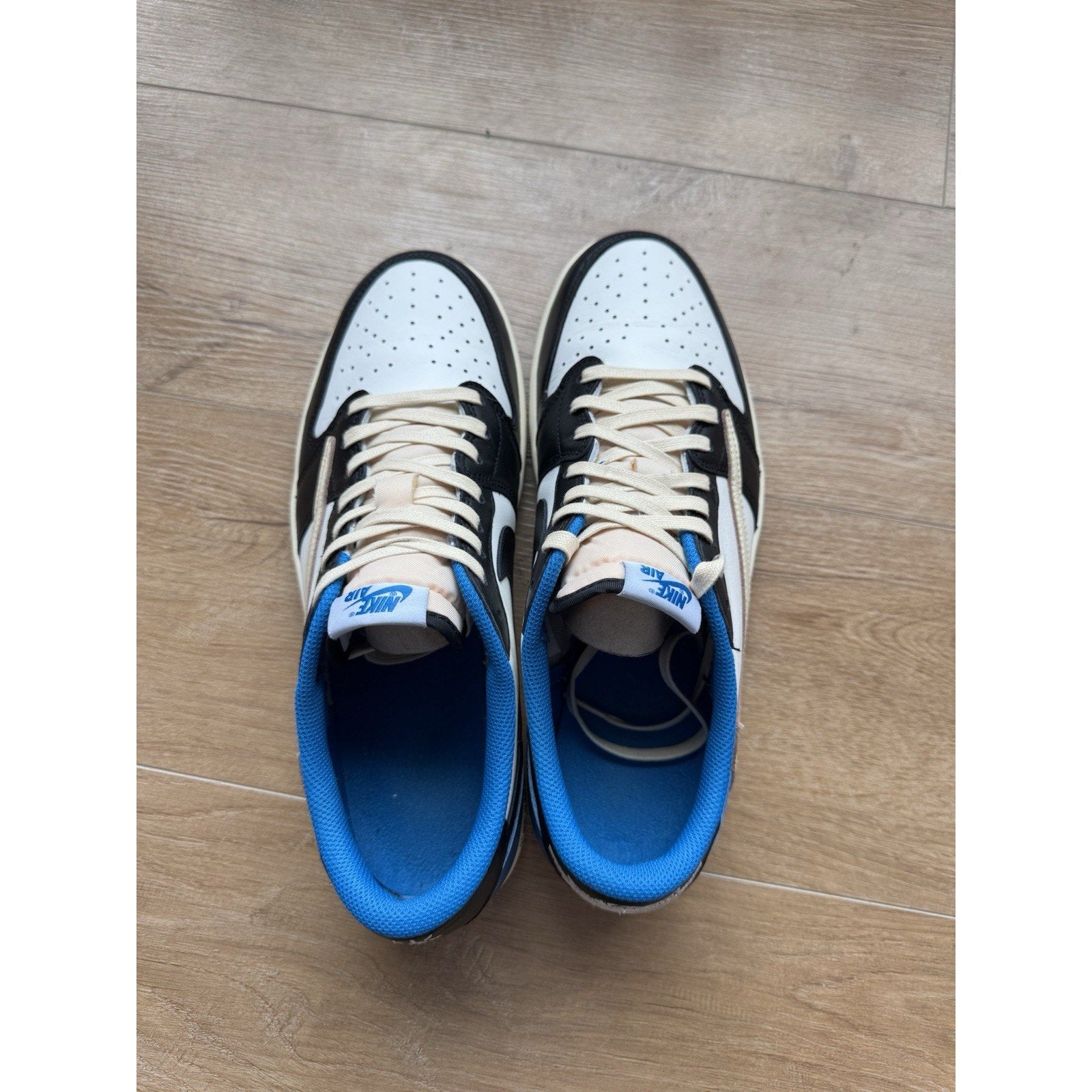 Jordan 1 Retro x Fragment Design x Travis Scott Low Blue - Size 10.5