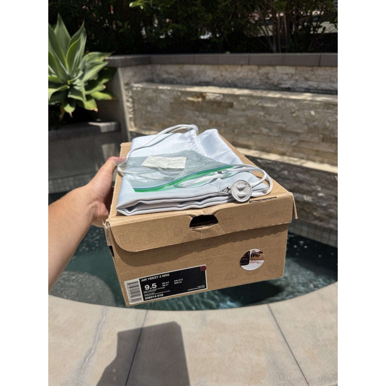 Nike Air Yeezy 2 NRG Pure Platinum - Size 9.5