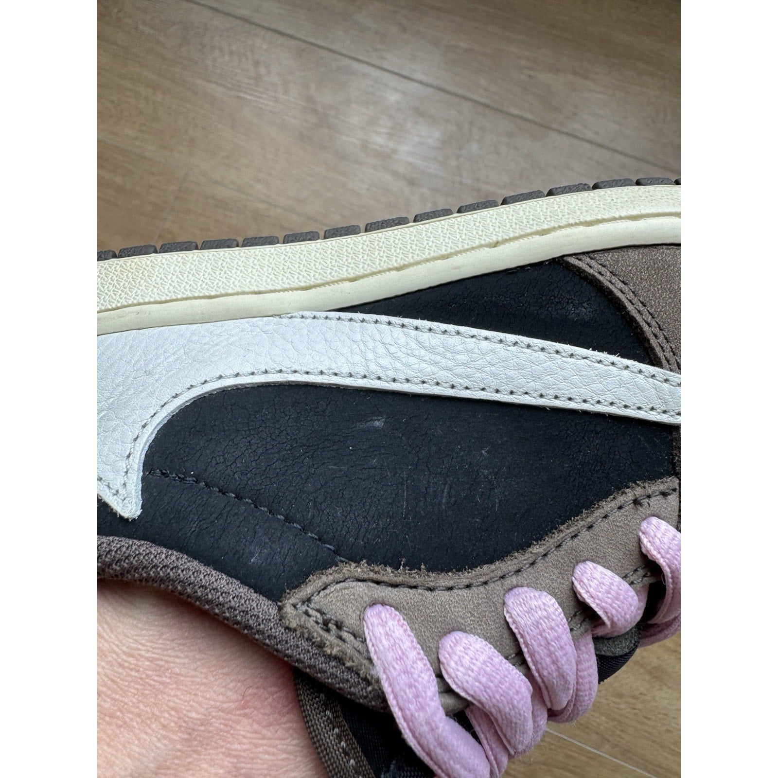 Travis Scott x Air Jordan 1 Retro OG SP Low Velvet Brown - Size 8
