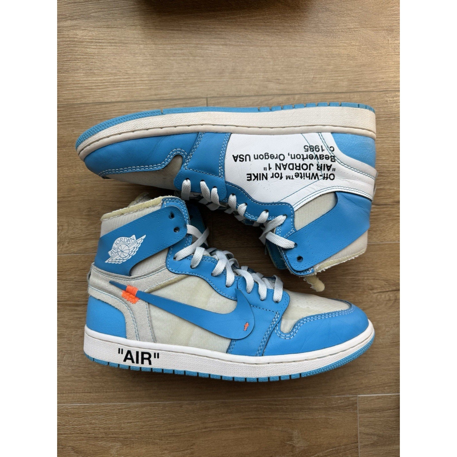 Jordan 1 Retro OG x Off-White High UNC - Size 9.5
