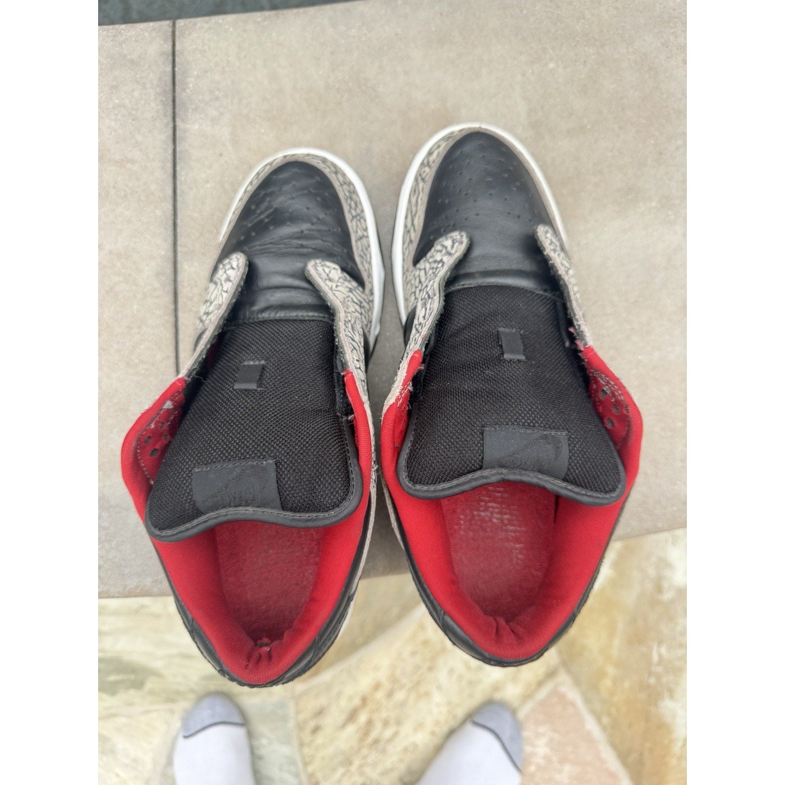 Nike Supreme SB Dunk Low ‘Black Cement’ - Size 10.5
