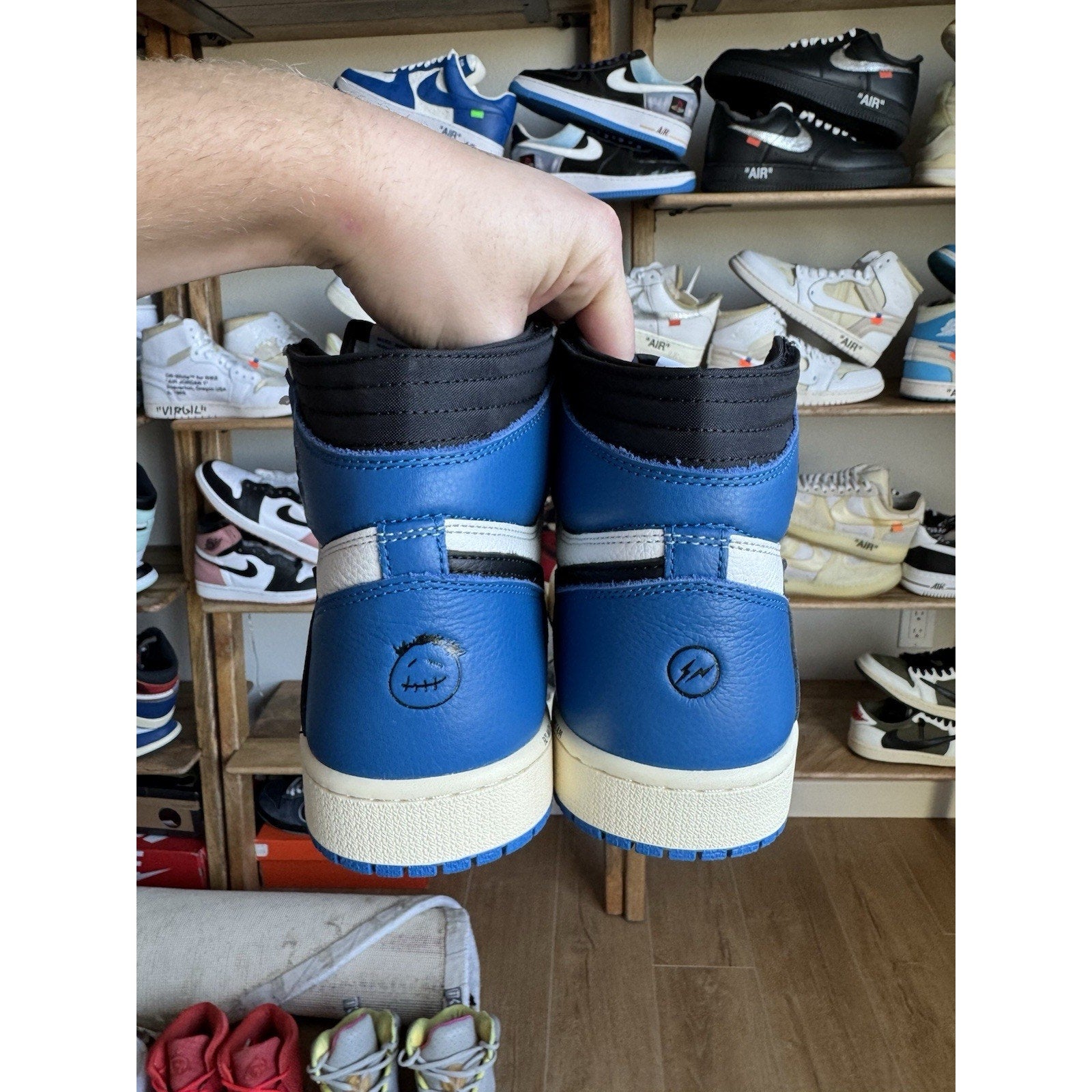 Jordan 1 Retro x Fragment Design x Travis Scott High Blue - Size 10
