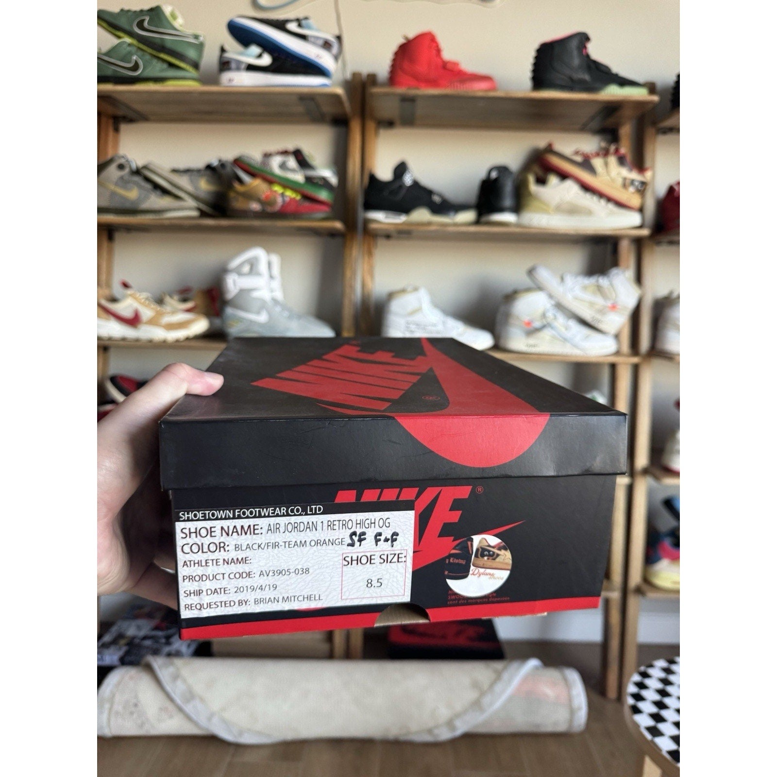 Jordan 1 Solefly F&F Sample ‘6/223’ - Size 8.5