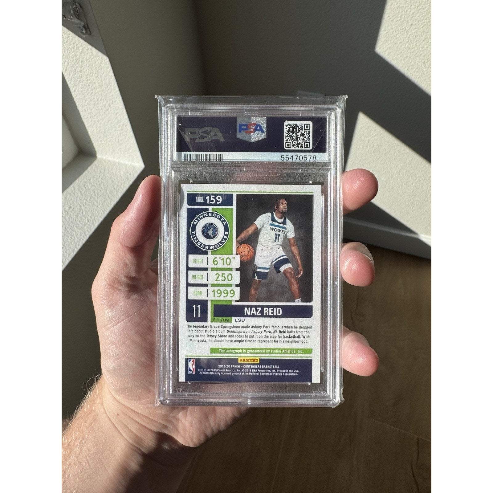 Naz Reid 2019 Panini Contenders Rookie Ticket Cracked Ice 19/25 PSA 10