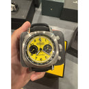Panerai Ferrari Yellow Men's Leather Strap Watch - FER00011