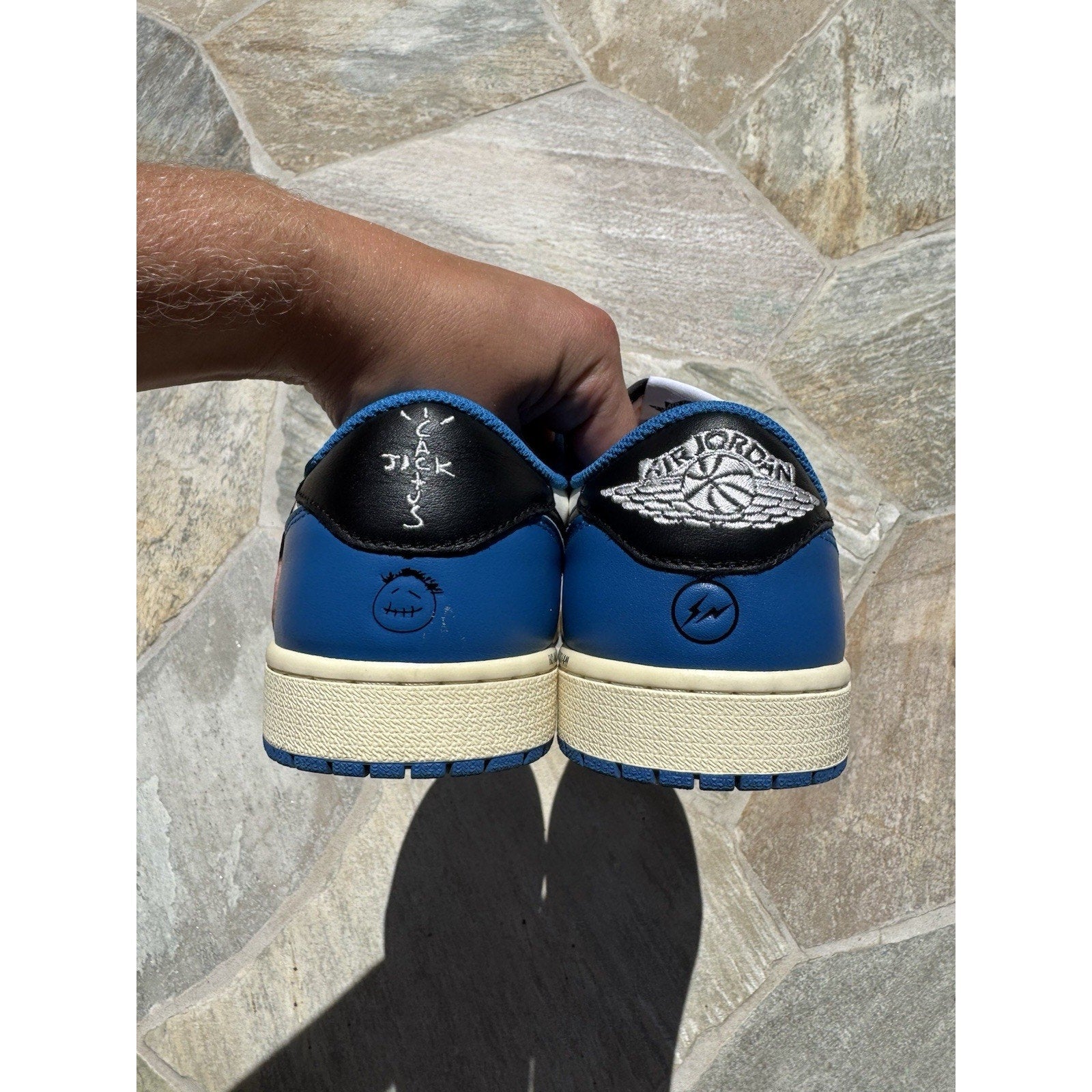 Jordan 1 Retro x Fragment Design x Travis Scott Low Blue - Size 10.5