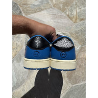 Jordan 1 Retro x Fragment Design x Travis Scott Low Blue - Size 10.5