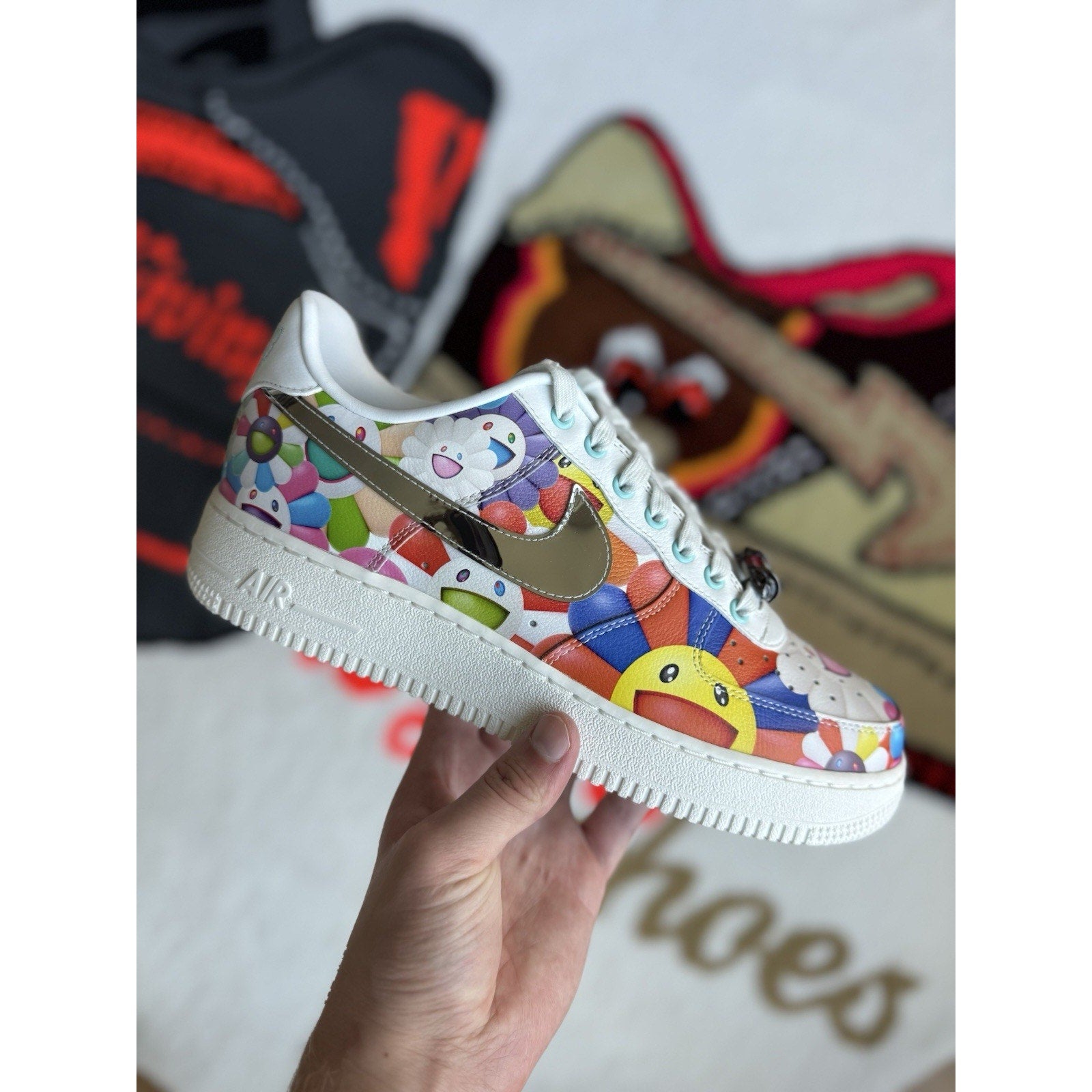 RTFKT x Takashi Murakami x Nike Air Force 1 Low Murakami Drip - Size 8.5