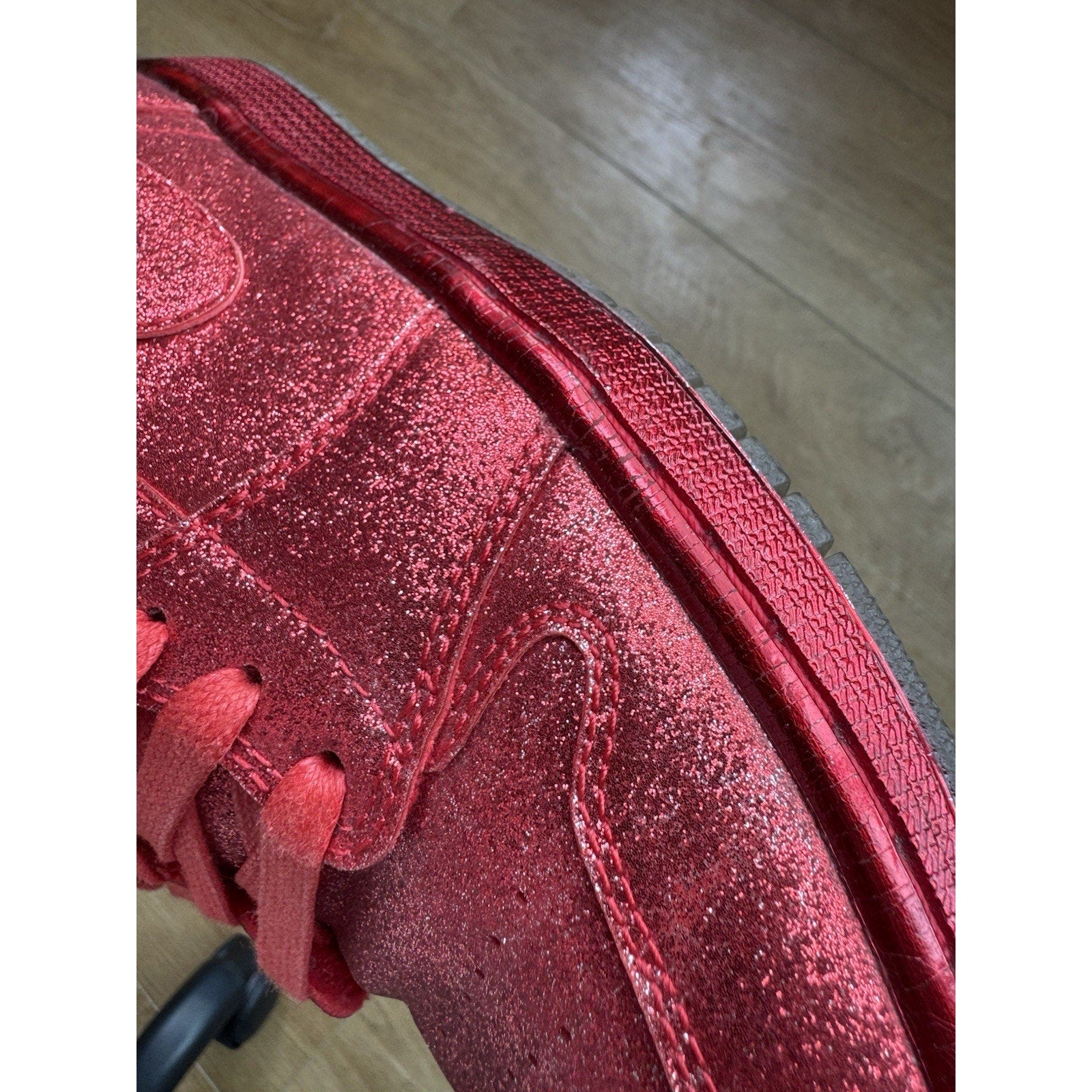 Jordan 1 Legends Of Summer Red Glitter - Size 8.5