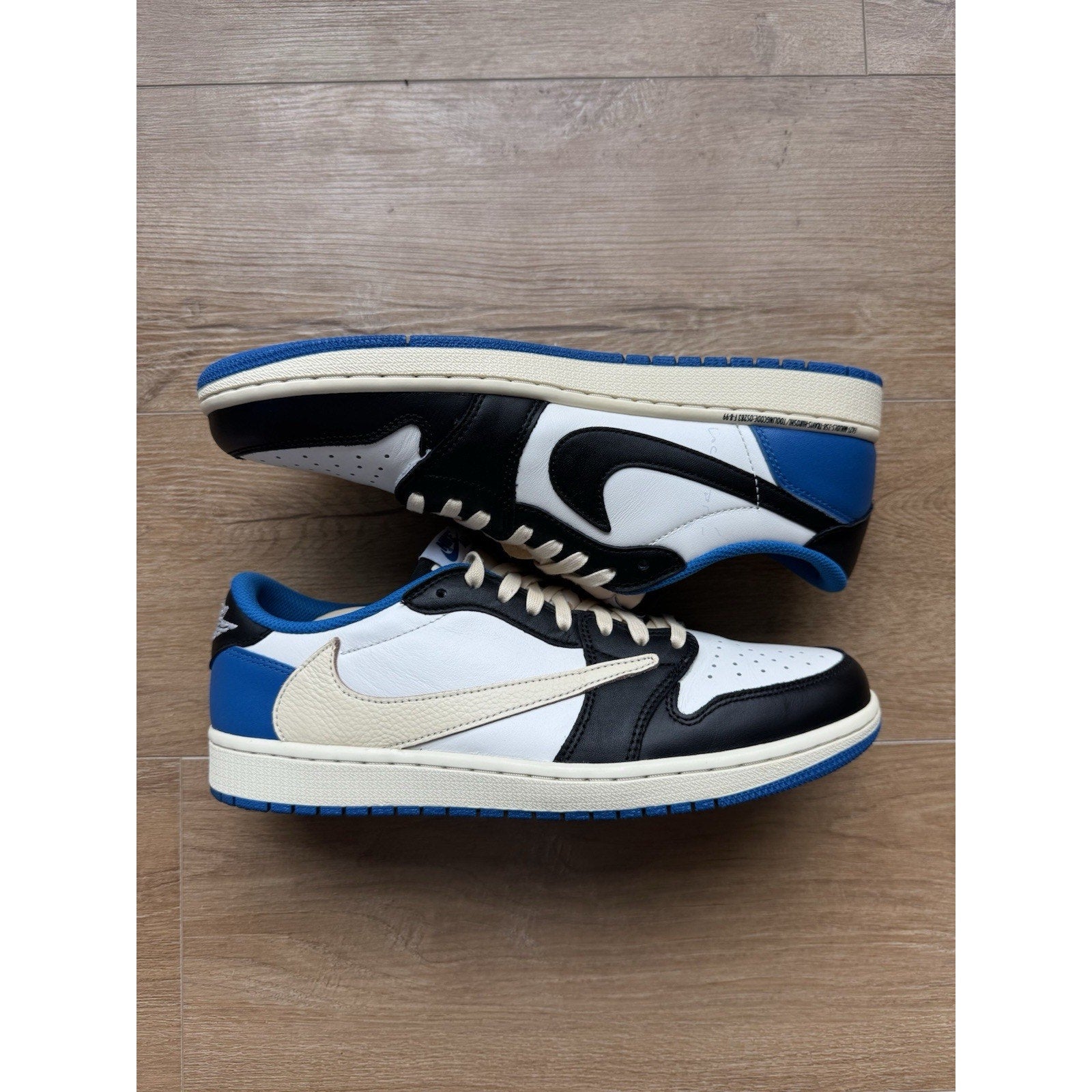 Jordan 1 Retro x Fragment Design x Travis Scott Low Blue - Size 10.5