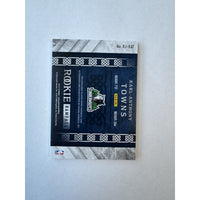 Karl Anthony Towns 2015-16 Excalibur Gold Rookie Nasty Patch Autograph 07/10