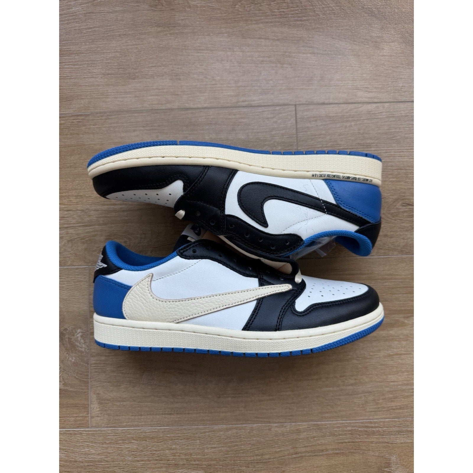 Jordan 1 Retro x Fragment Design x Travis Scott Low Blue - Size 8