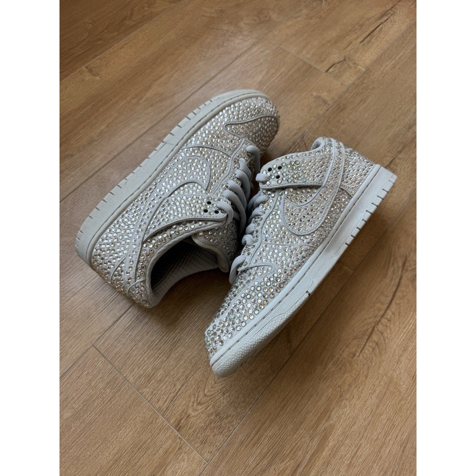 Cactus Plant Flea Market x Swarovski x Nike Dunk Low Pure Platinum - Size 11.5