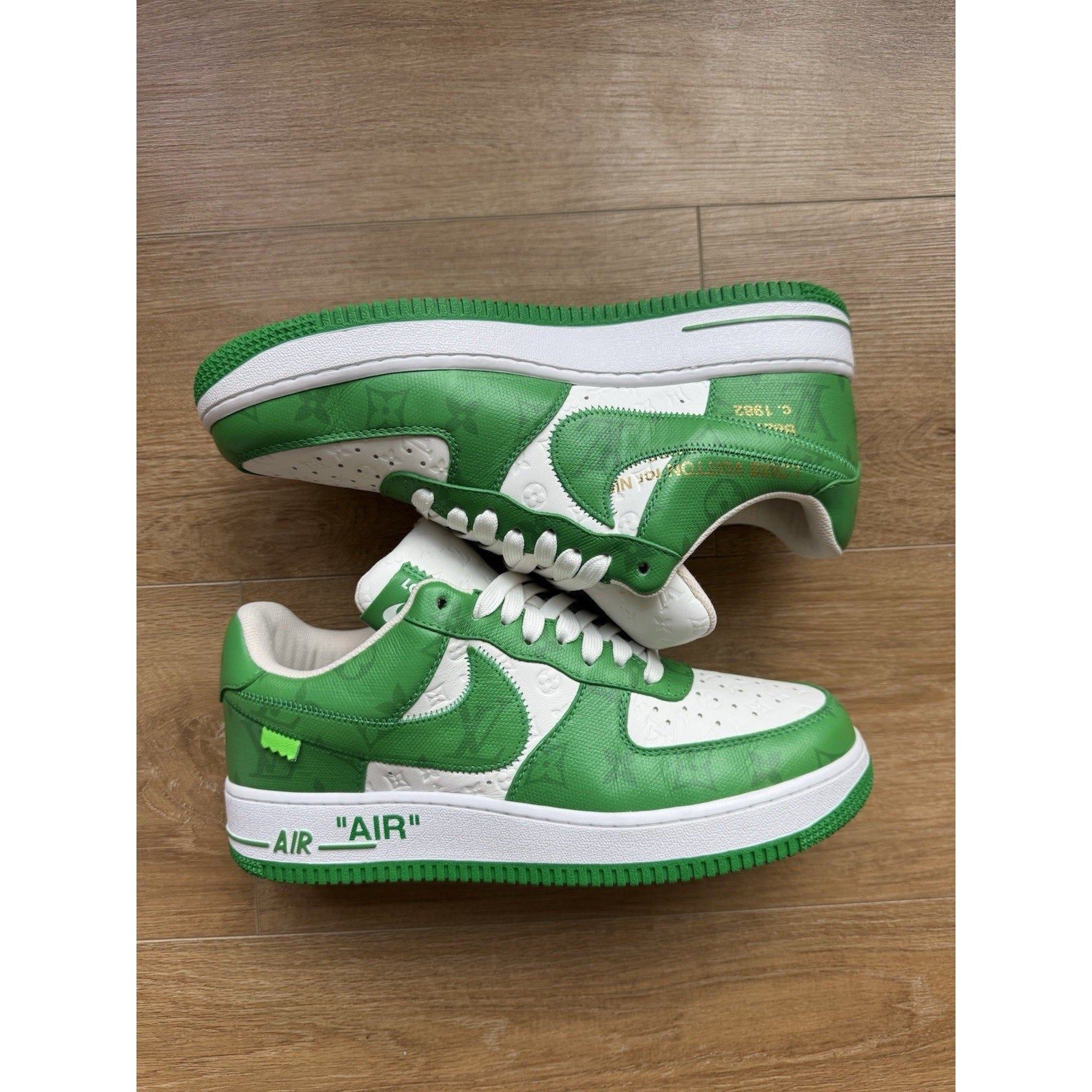 Nike Louis Vuitton x Air Force 1 Low White Gym Green - Size 8US