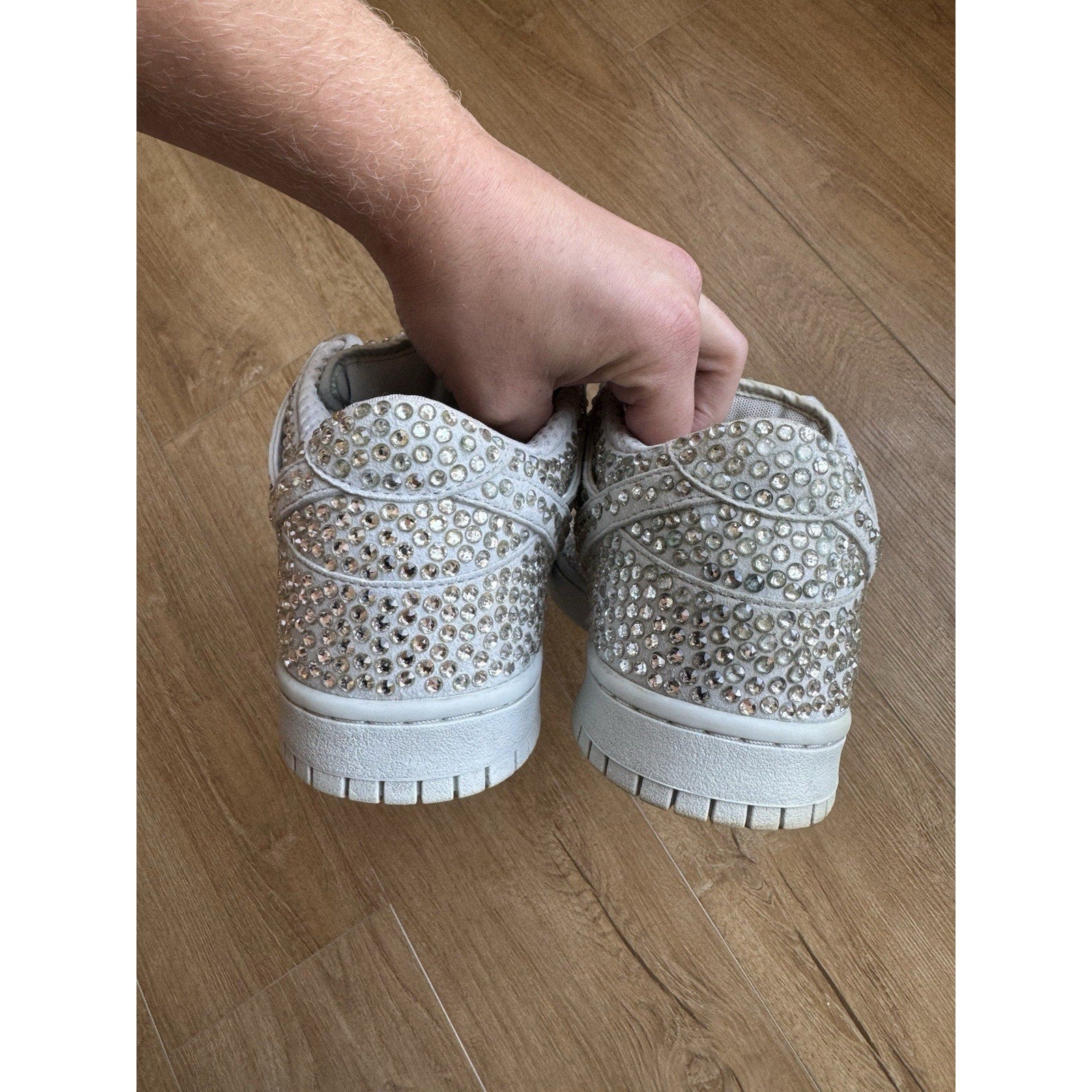 Cactus Plant Flea Market x Swarovski x Nike Dunk Low Pure Platinum - Size 11.5
