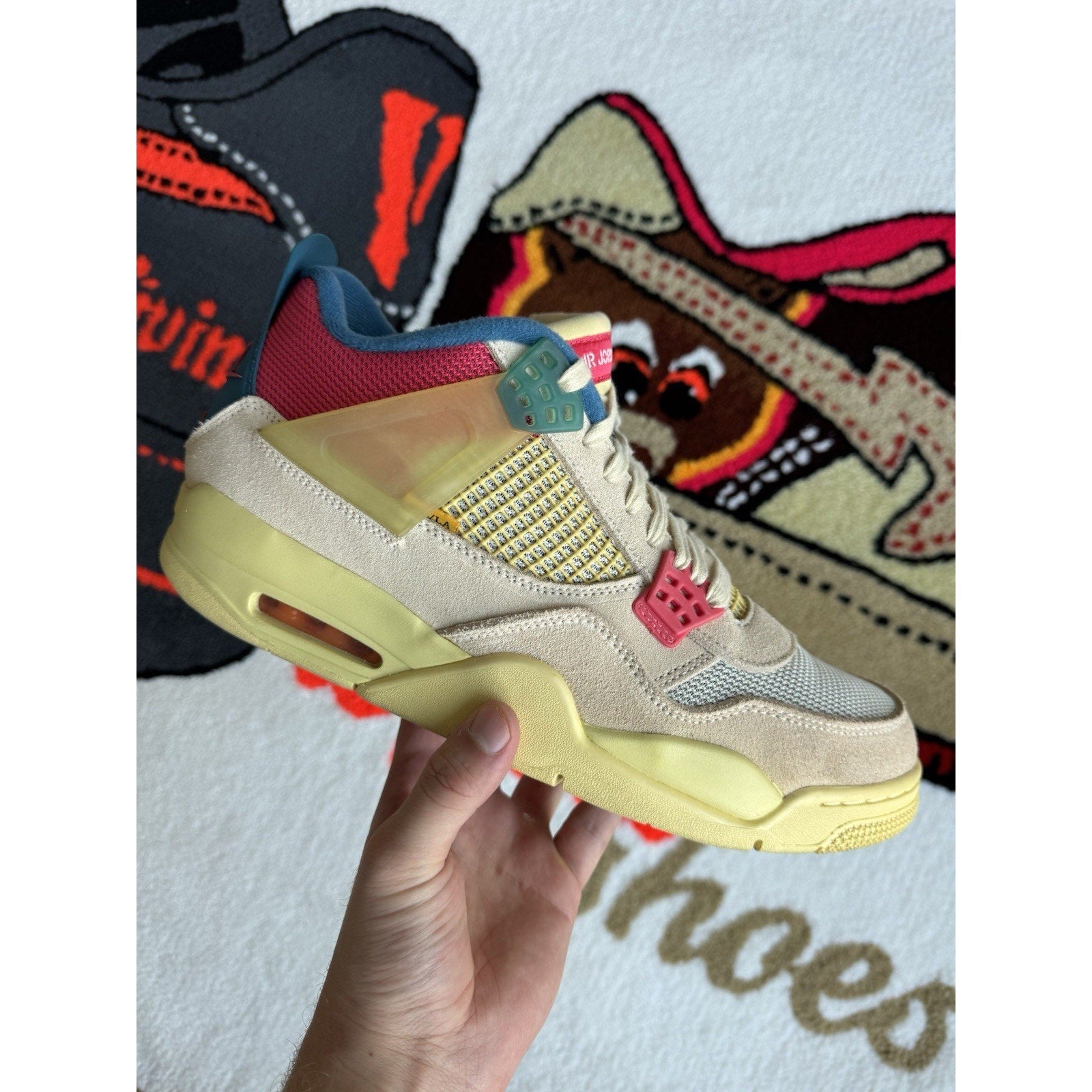 Jordan 4 Retro x Union LA Mid Guava Ice - Size 12