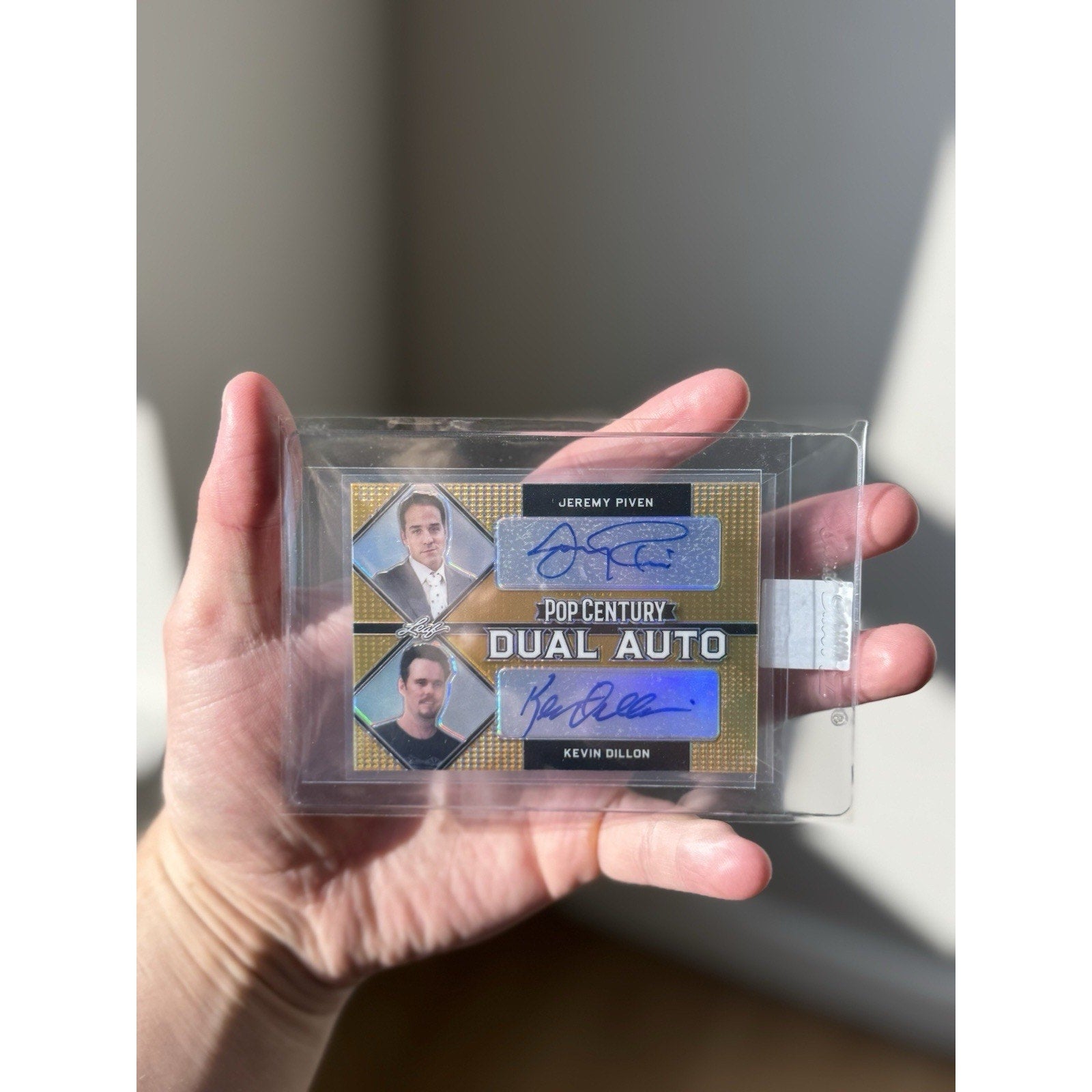Leaf Pop Century 2021 Gold 1/1 Dual Autograph Jeremy Piven And Kevin Dillon