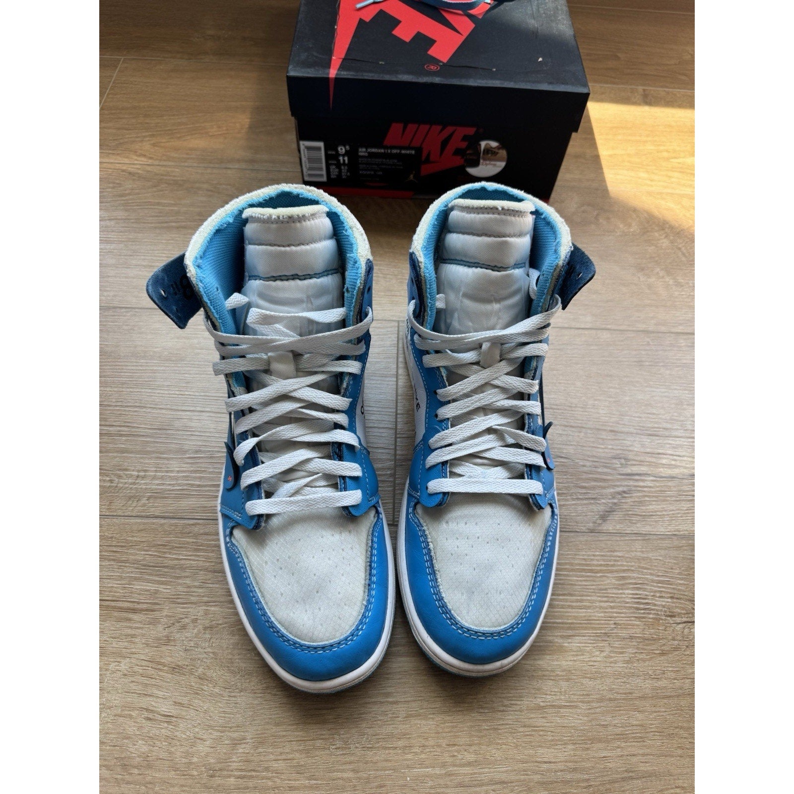 Jordan 1 Retro OG x Off-White High UNC - Size 9.5