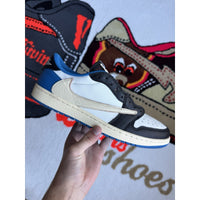 Jordan 1 Retro x Fragment Design x Travis Scott Low Blue - Size 12.5