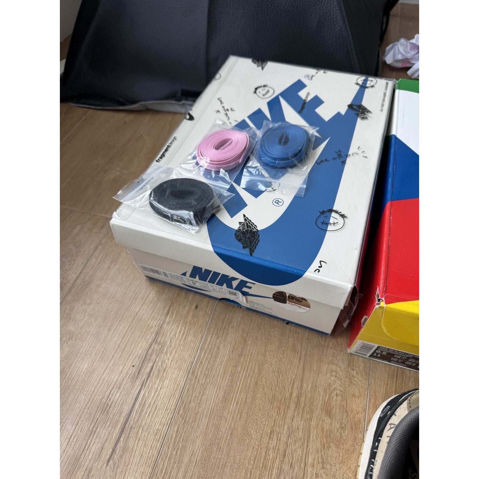 Jordan 1 Retro x Fragment Design x Travis Scott Low Blue - Size 9