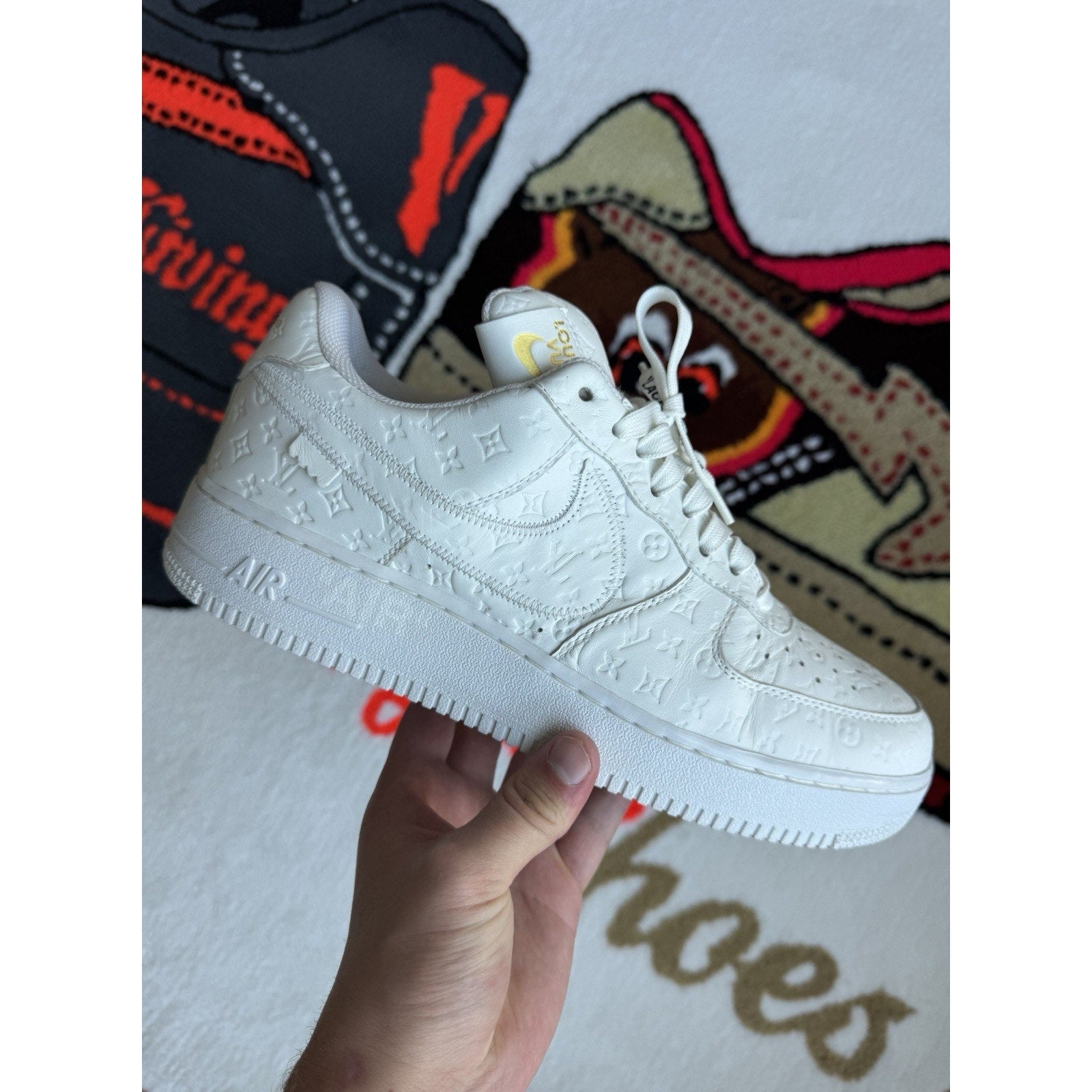 Nike Louis Vuitton x Air Force 1 Low Triple White - Size 10US