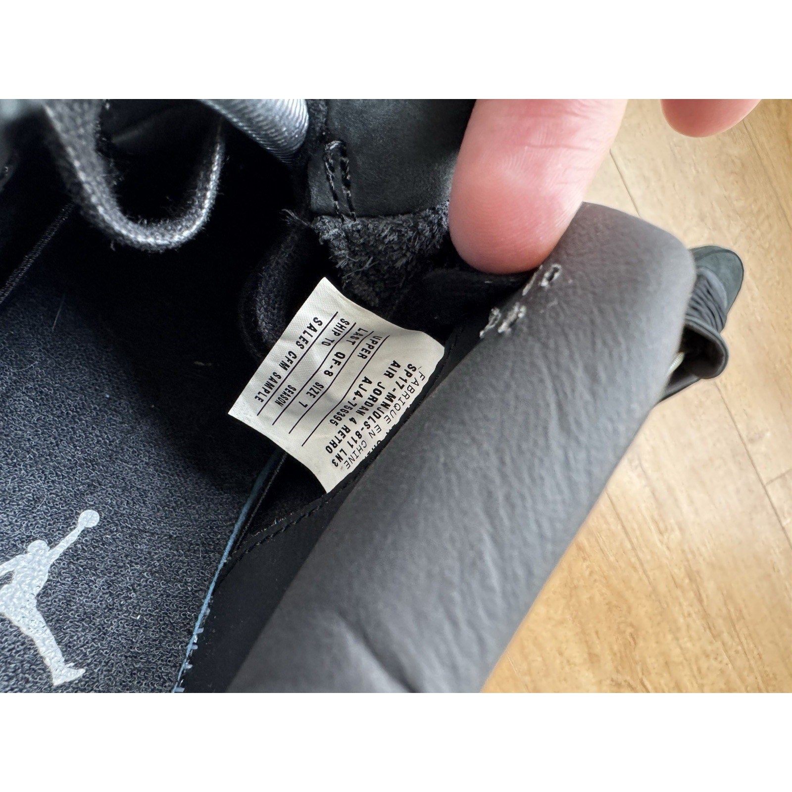 Jordan 4 Kaws ‘Black’ Sample - Size 7