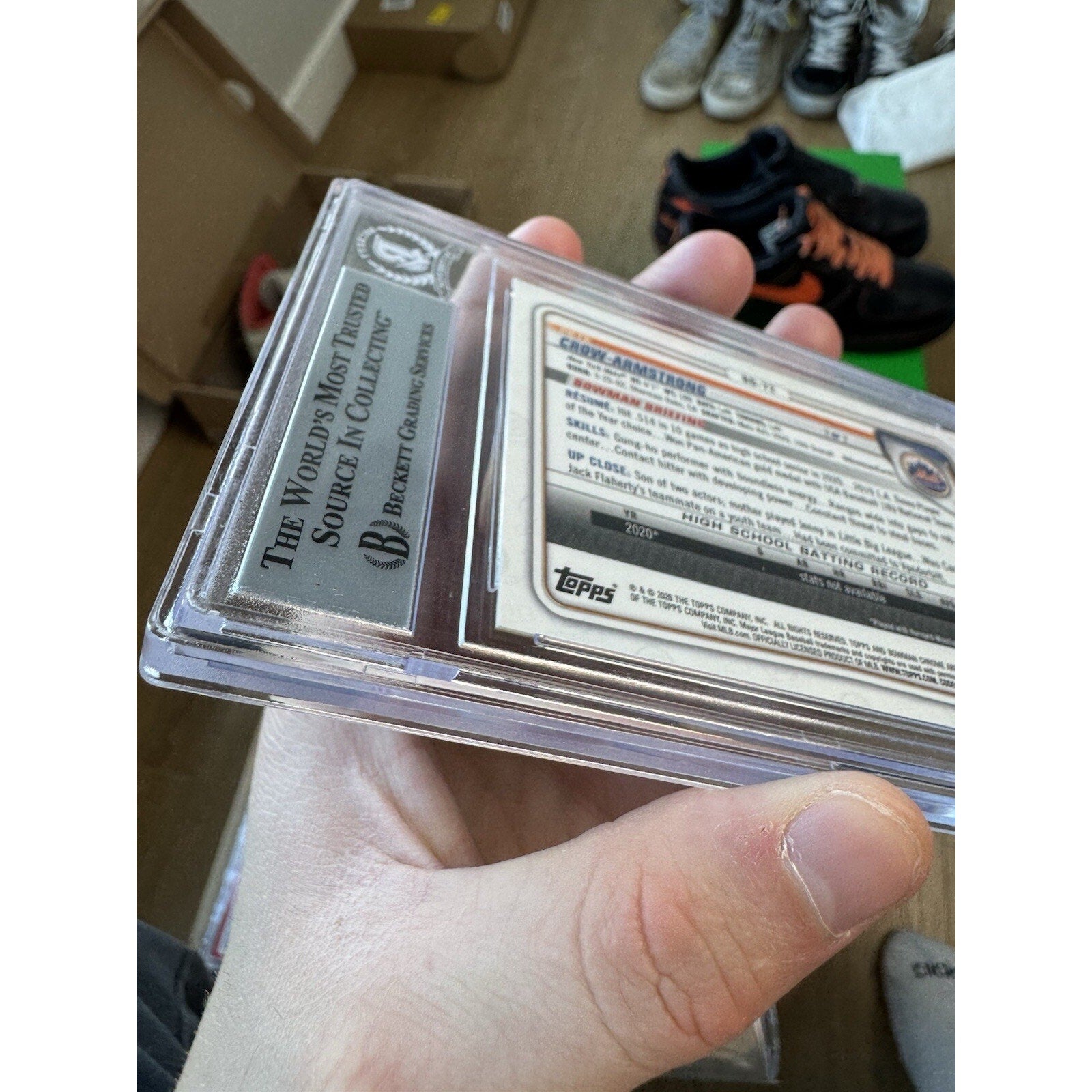 Pete Crow Armstrong 2020 Bowman Chrome Draft Sapphire Yellow 35/99 Autograph