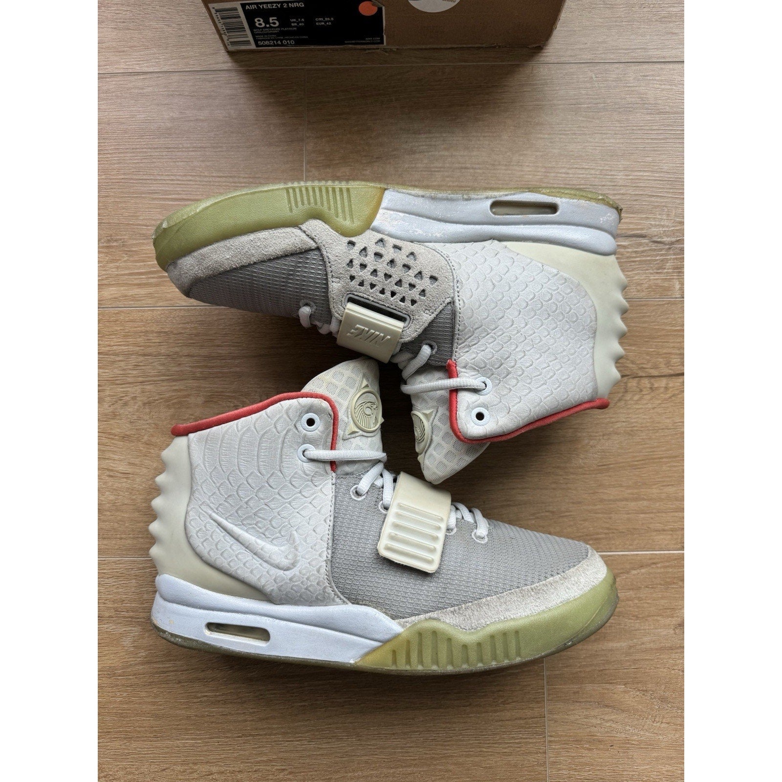 Nike Air Yeezy 2 NRG Pure Platinum - Size 8.5