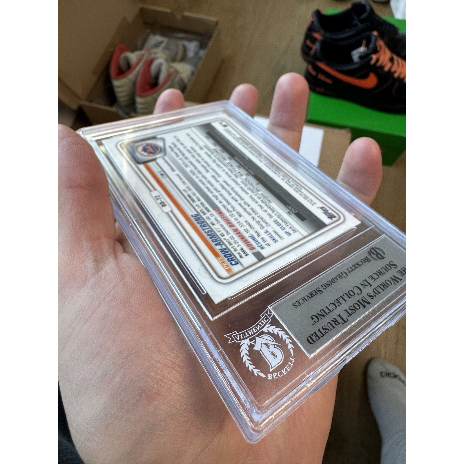 Pete Crow Armstrong 2020 Bowman Chrome Draft Sapphire Yellow 35/99 Autograph