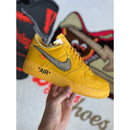 Nike Air Force 1 Low OFF-WHITE University Gold Metallic Silver - Size 10