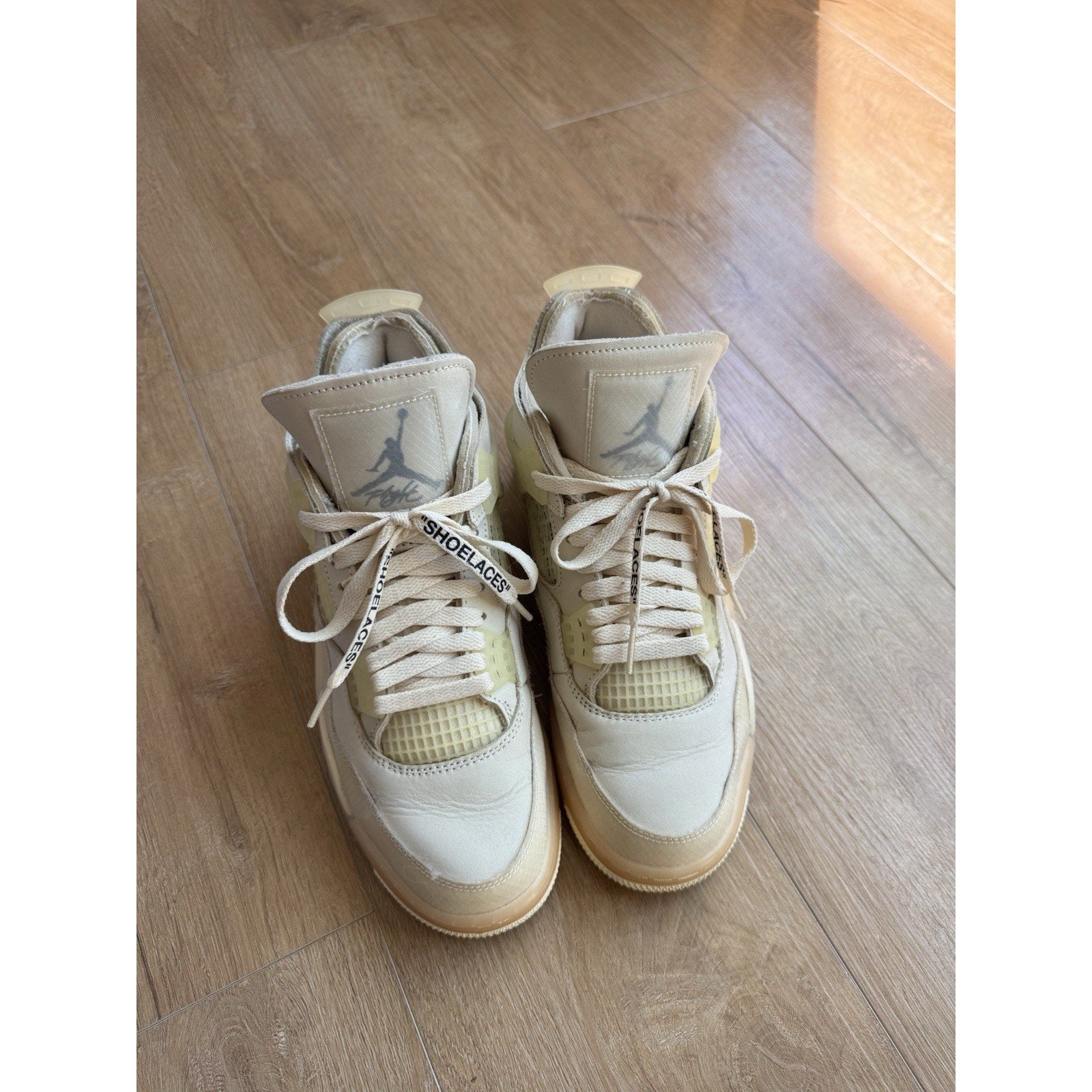 Jordan 4 SP x Off-White Mid Sail - Size 10.5W/9M
