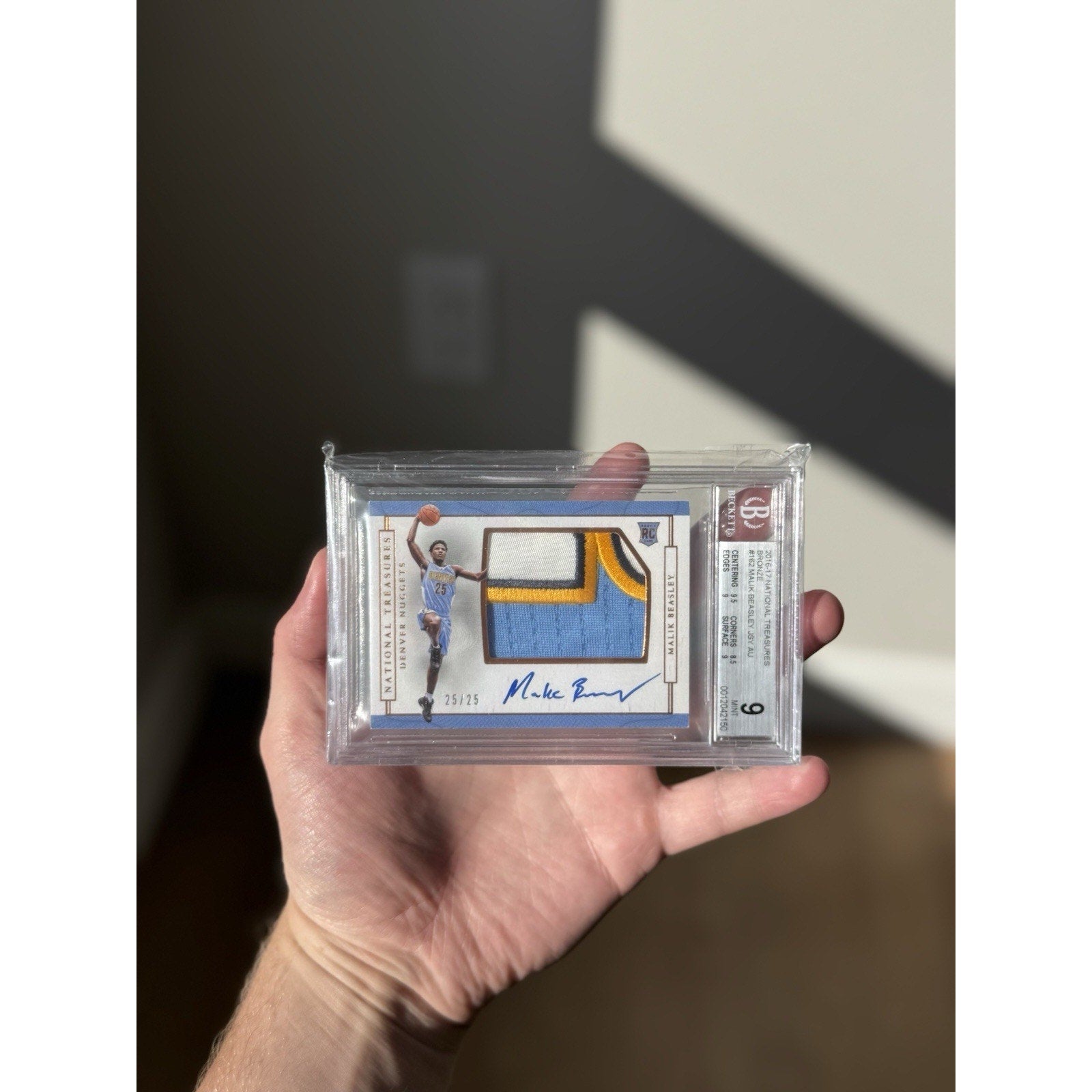 2016 National Treasures Malik Beasley ROOKIE PATCH AUTO 25/25 Jersey # 2X Match!