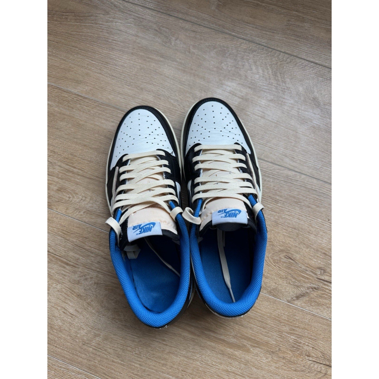 Jordan 1 Retro x Fragment Design x Travis Scott Low Blue - Size 9