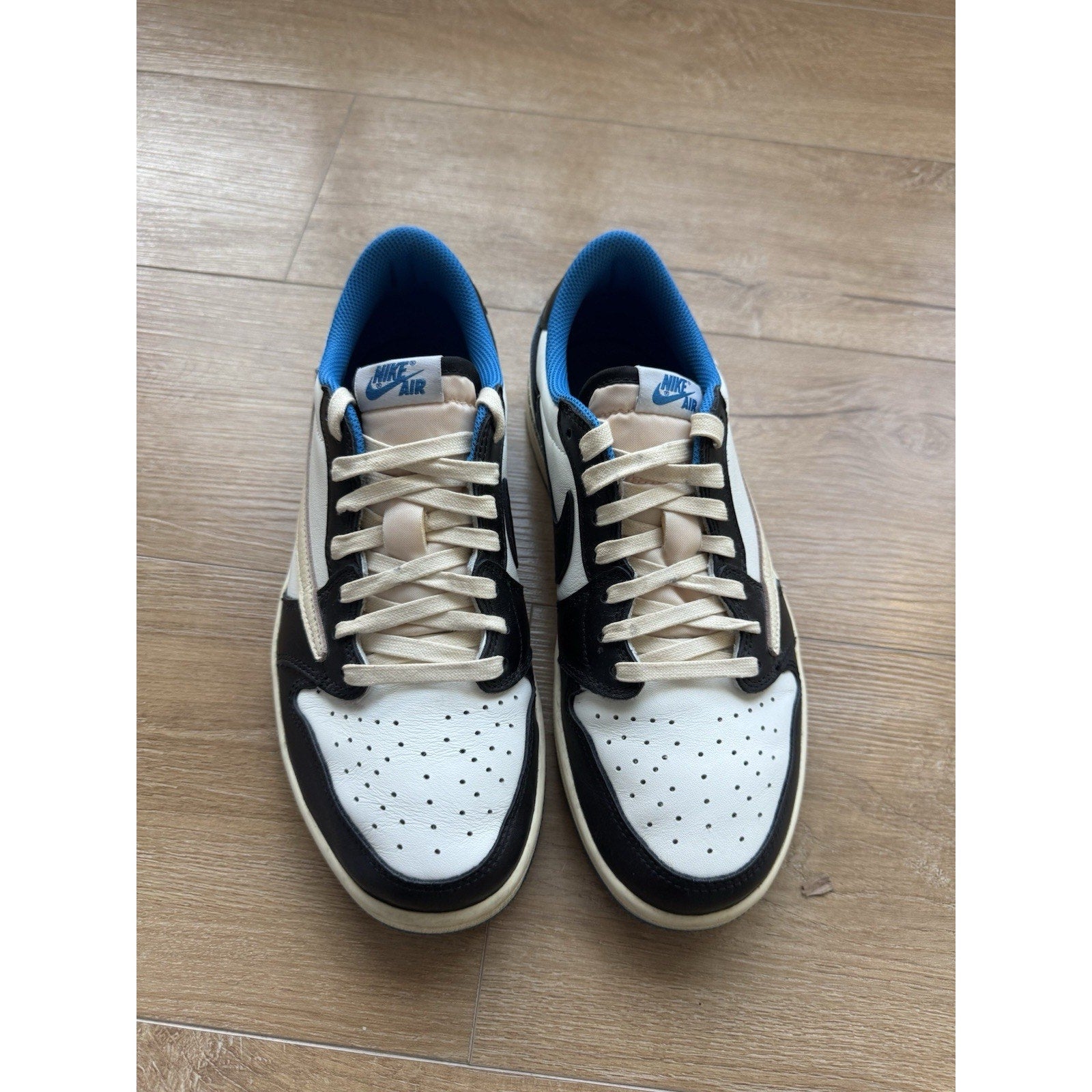 Jordan 1 Retro x Fragment Design x Travis Scott Low Blue - Size 8