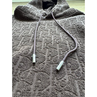 Dior Relaxed Hoodie Embroidered Logo Terrycloth Brown Size XXL (Fits small)