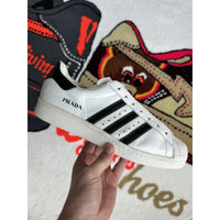 Prada x adidas Superstar White Black - Size 10.5