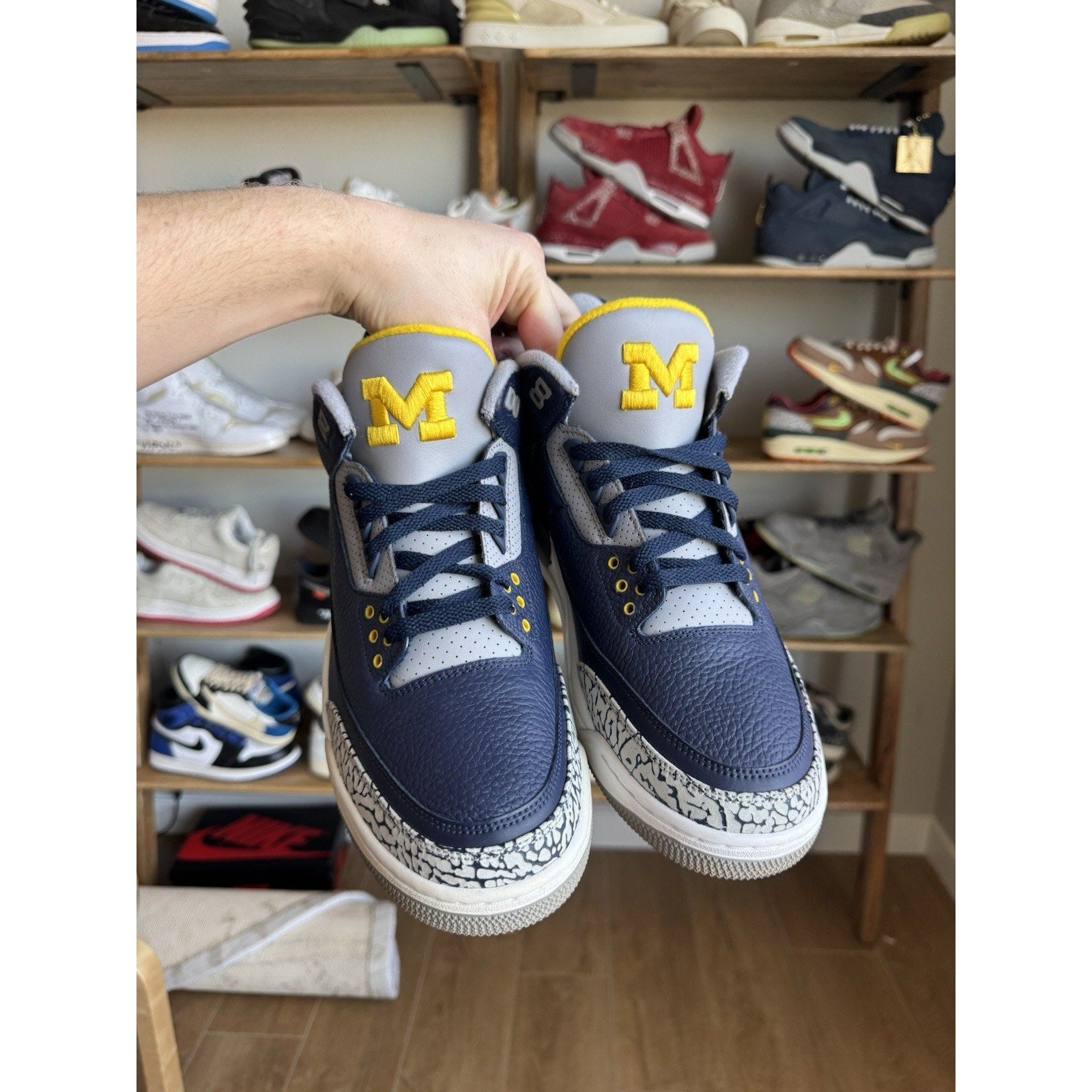 Jordan 3 ‘Michigan’ PE - Size 11.5