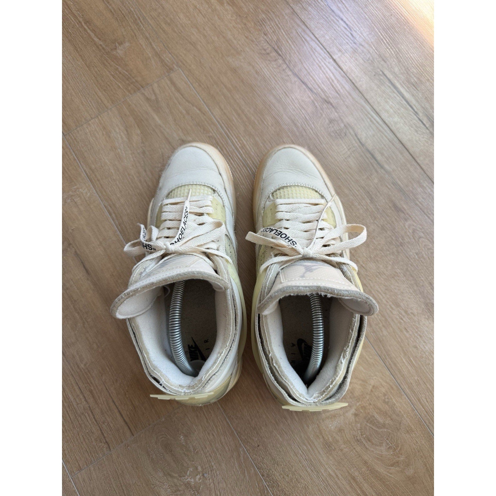 Jordan 4 SP x Off-White Mid Sail - Size 10.5W/9M