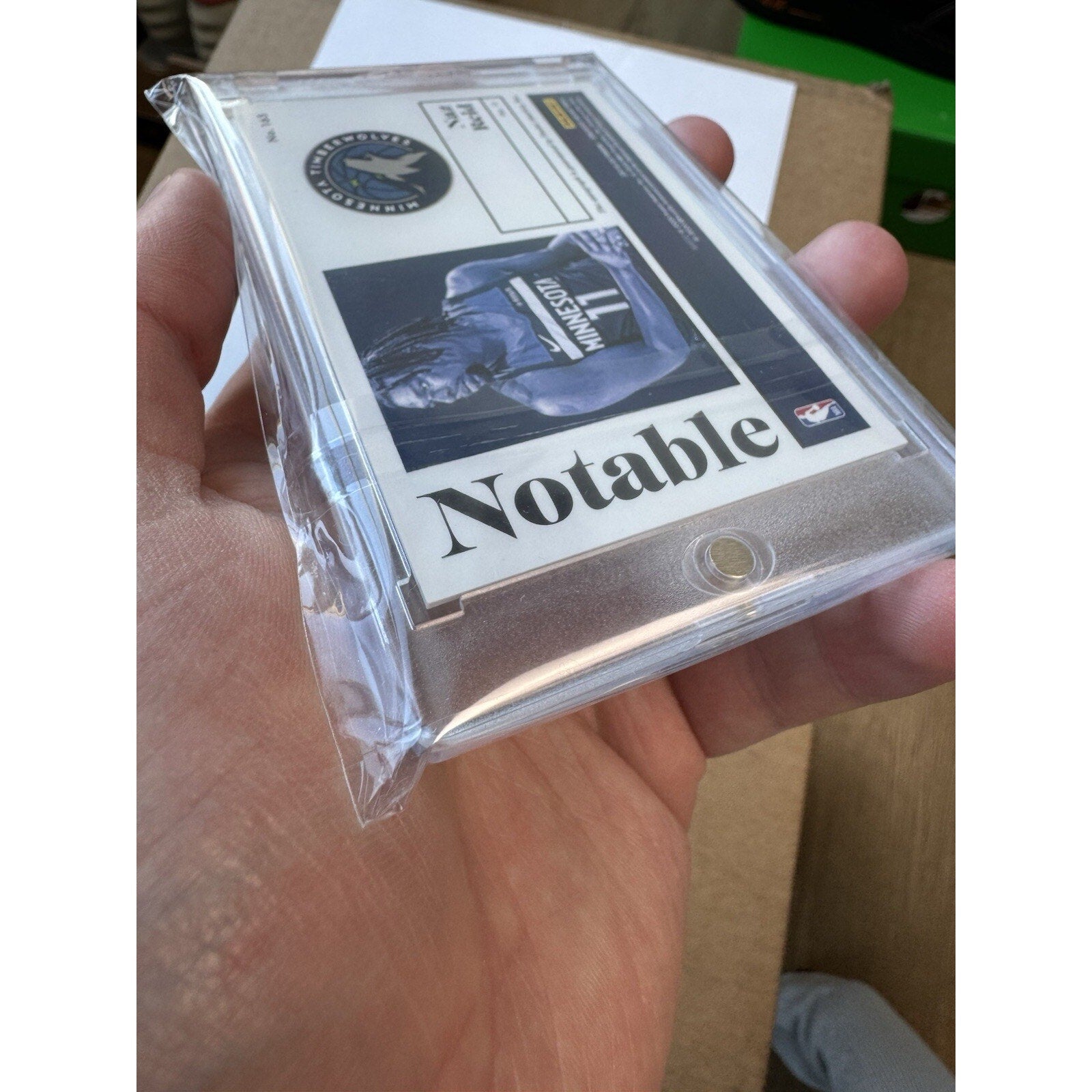 Naz Reid 2019 Rookie Encased Autograph Green /5 Inscription