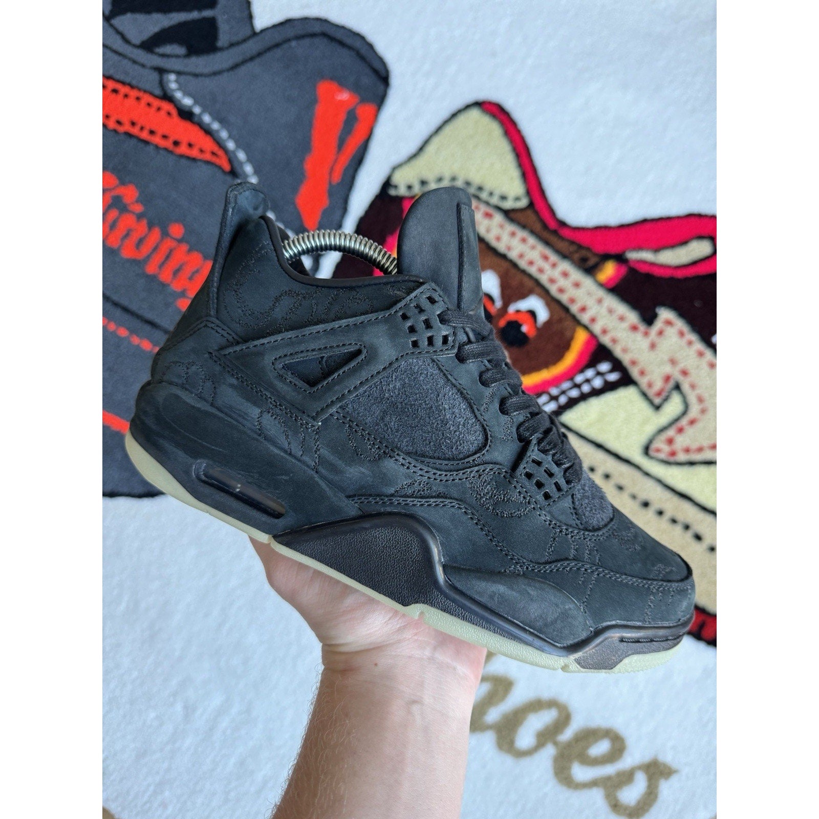 Jordan 4 Kaws ‘Black’ Sample - Size 7