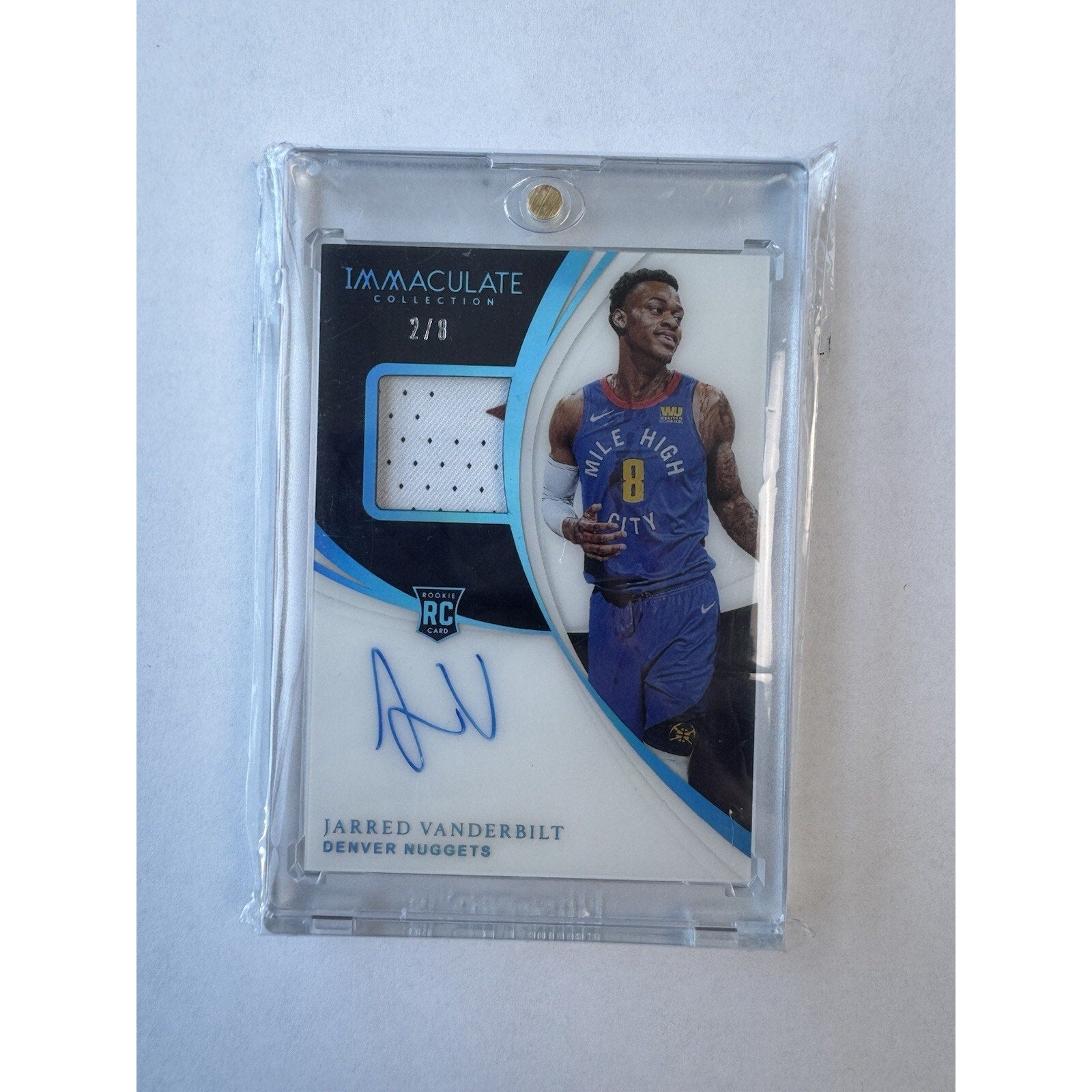 Jarred Vanderbilt 2018 Panini Immaculate #114 Rookie Patch Auto RC RPA 2/8