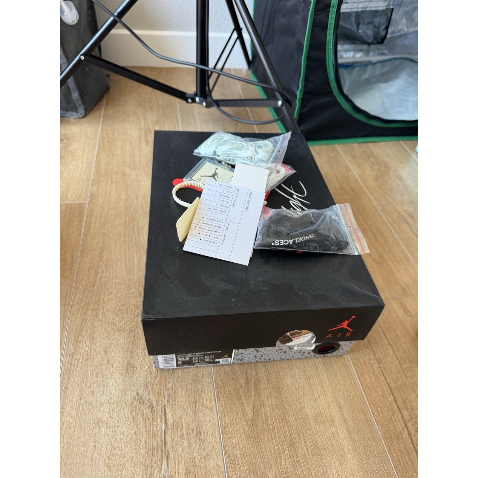 Jordan 4 SP x Off-White Mid Sail - Size 10.5W/9M