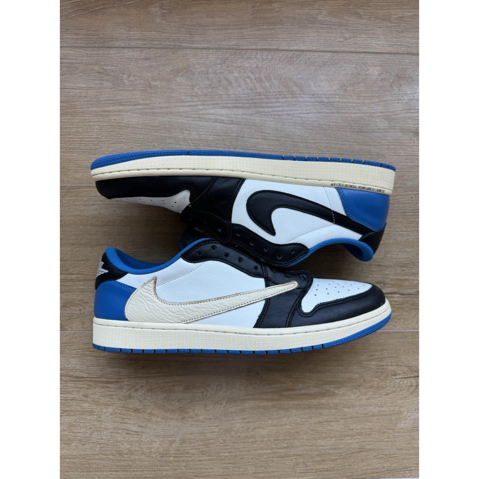Jordan 1 Retro x Fragment Design x Travis Scott Low Blue - Size 12.5